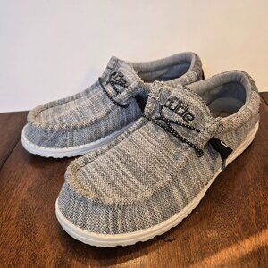 Hey Dude Wally Stretch Mix Gray/Black Men’s Size 8 Gray Slip On Comfort Shoes